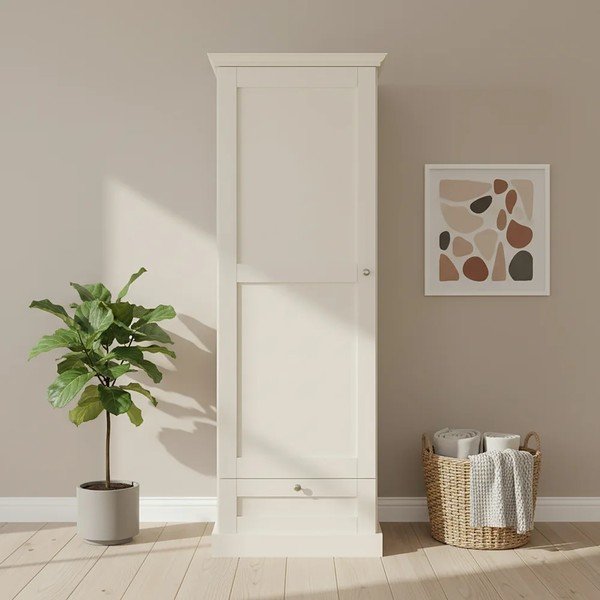 Armadietto beige opaco 60x180x35 cm Binz – Støraa-image-2