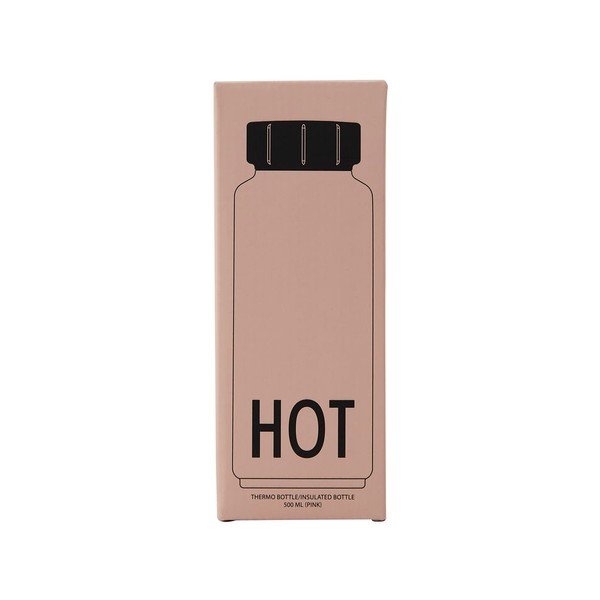 Bottiglia termica rosa , 500 ml Hot - Design Letters-image-2