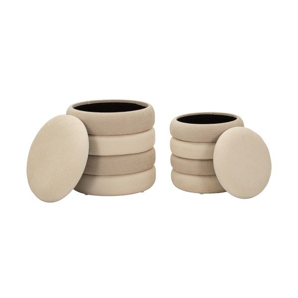 Set di poggiapiedi color crema 2 pz Nordic Style – Mauro Ferretti-image-4