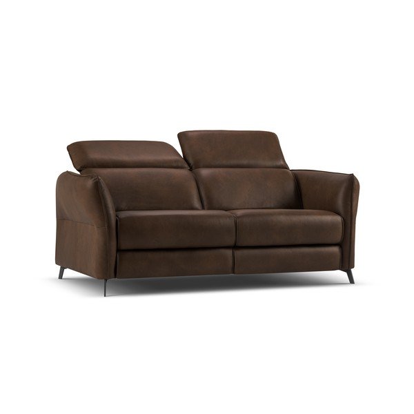 Divano in vera pelle marrone scuro 103 cm Hubble - Windsor & Co Sofas-image-2
