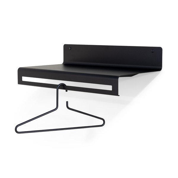 Attaccapanni da parete nero in metallo con scaffale 60 cm Sway – Spinder Design-image-3