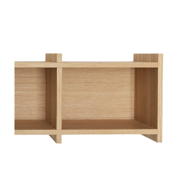 Scaffale da parete in rovere naturale 80 cm Focal - Hübsch-image-4