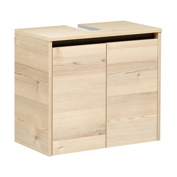 Mobile da lavabo di colore naturale con effetto pino da appendere 53x60 cm Quickset 393 – Pelipal