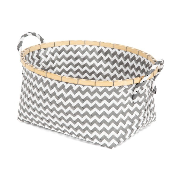 Cestino portaoggetti grigio e bianco Zigzag - Compactor