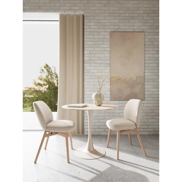 Sedie da pranzo in set beige imbottito 2 pz Joy – Actona-image-1