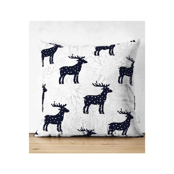 Set di 4 federe natalizie e runner da tavola Renna e stelle - Minimalist Cushion Covers-image-4