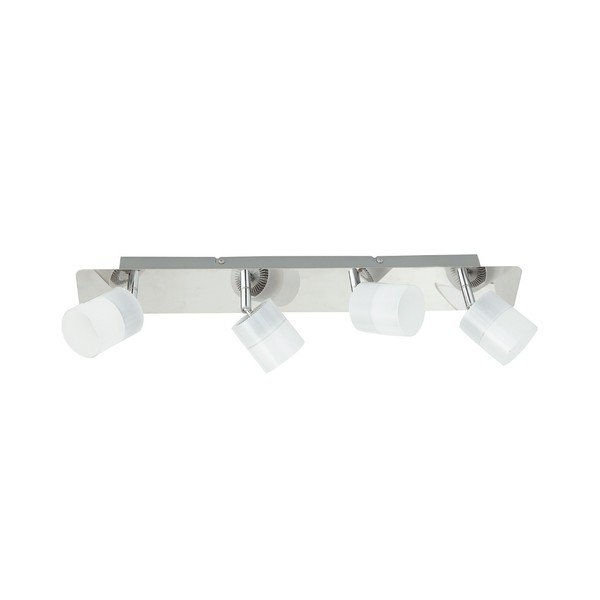 Apparecchio a soffitto in argento per 4 lampadine con luce Flash LED - SULION