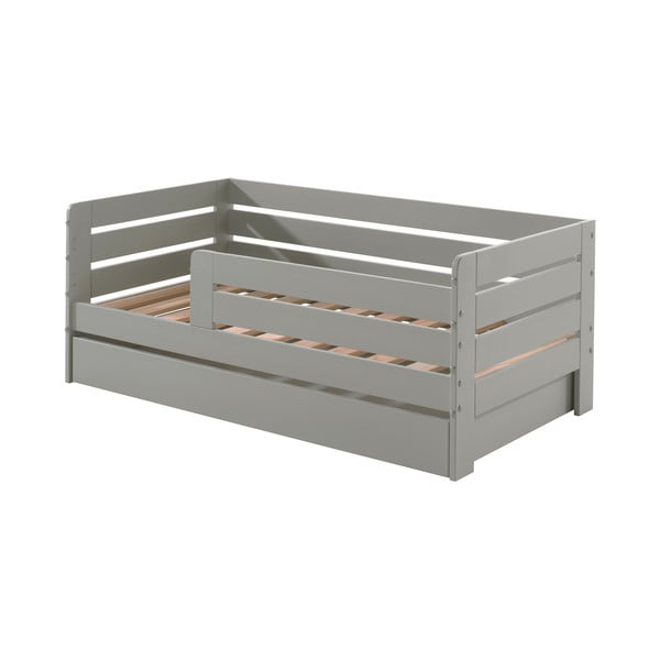 Cassetto grigio sotto il letto dei bambini 70x140 cm Peuter - Vipack-image-3