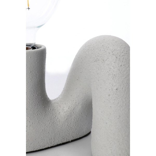 Lampada da tavolo grigia in ceramica con paralume in vetro (altezza totale 12,5 cm) Jael – Yes Everyday-image-2