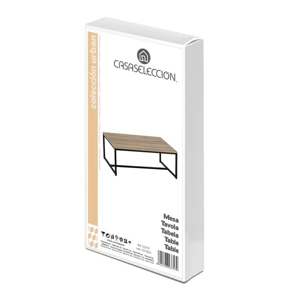 Tavolino in colore naturale 50x100 cm Urban - Casa Selección-image-3