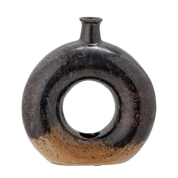 Vaso nero in gres fatto a mano Baldvin - Bloomingville-image-2