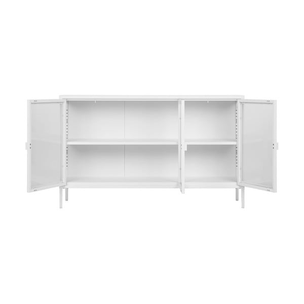 Vetrina in metallo bianco 140x85 cm Brisbane - House Nordic-image-3