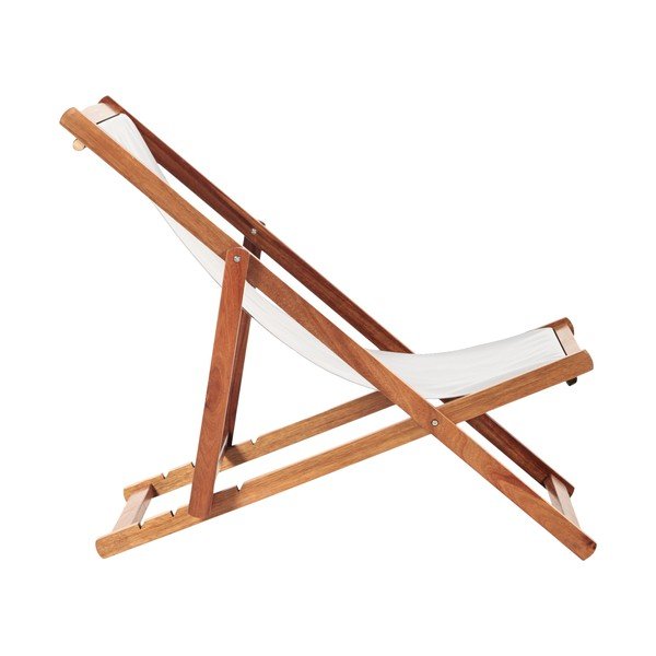 Sdraio da giardino beige/colore naturale scuro in legno massiccio Dionysus – Bonami Essentials-image-2