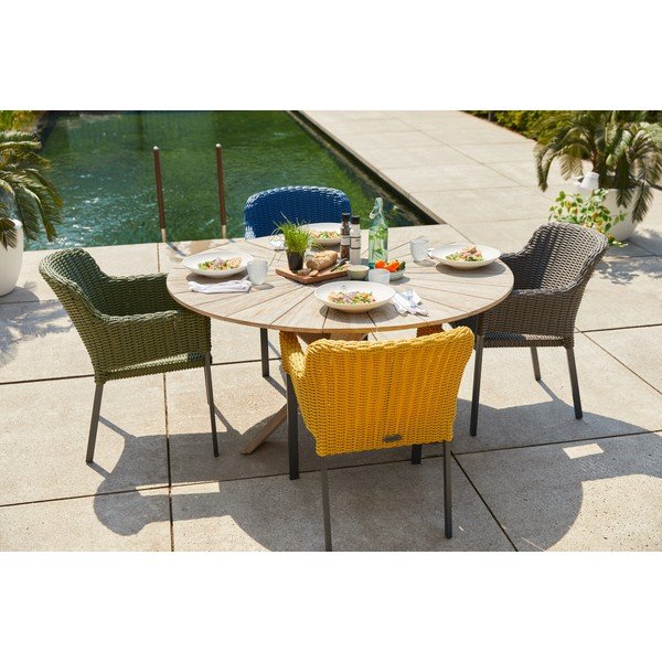 Sedia da giardino in rattan grigio scuro Cairo - Hartman-image-2