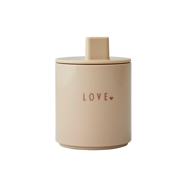 Tazza beige per neonati Love Mini - Design Letters-image-1