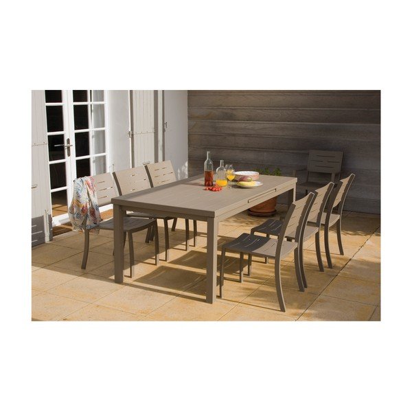 Tavolo da pranzo da giardino in alluminio 100x180 cm Calypso - Ezeis-image-2