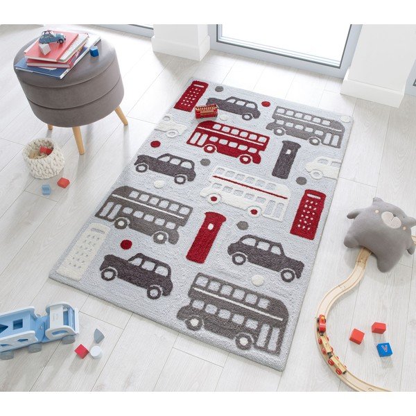 Tappeto grigio per bambini 100x150 cm City Buzz - Flair Rugs-image-4