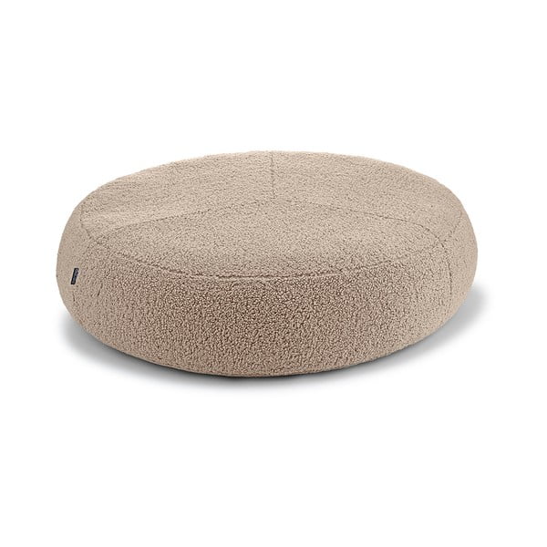 Cuccia beige in materiale bouclé ø 70 cm Senso Pouffe Greige S/M - MiaCara