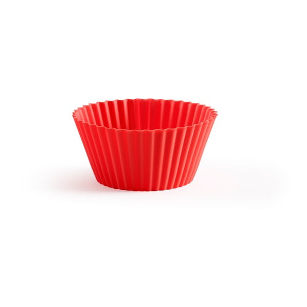 Set di 6 pirottini per muffin in silicone rosso Singoli, ⌀ 7 cm - Lékué