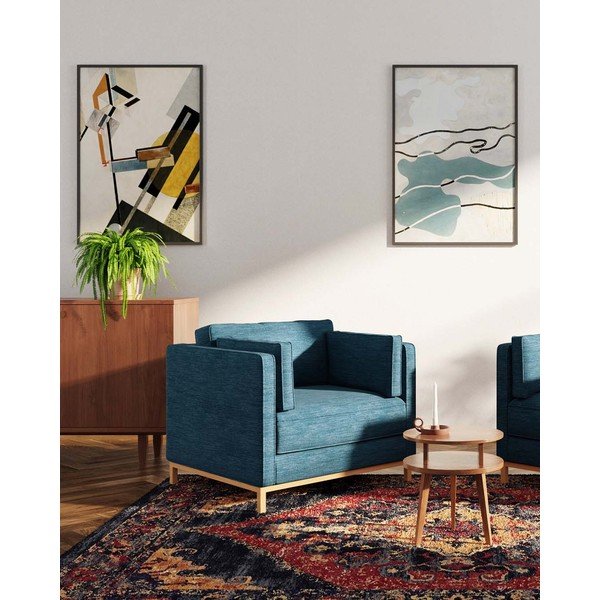 Poltrona relax blu scuro Celerio - Ame Yens-image-1