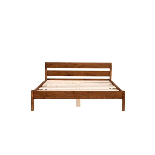 Letto matrimoniale marrone scuro in legno di abete rosso con doghe 180x200 cm Venus - Kalune Design-image-4