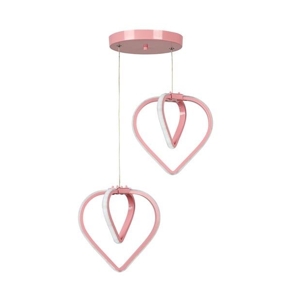 Lampadario LED rosa in metallo ø 20 cm Sevinc – Squid Lighting
