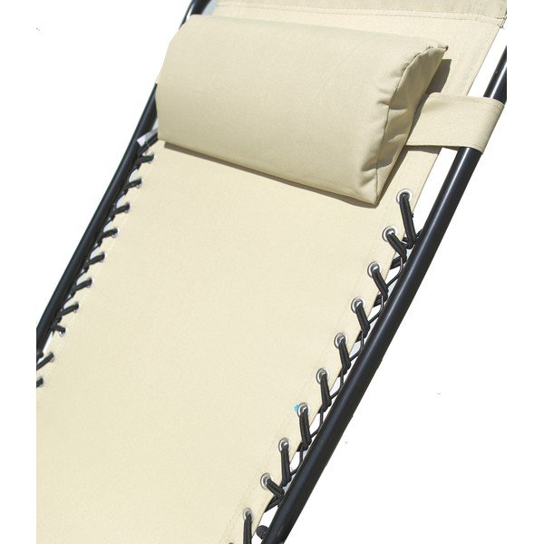 Sedia da giardino in metallo nero e beige Oxford - Rojaplast-image-3