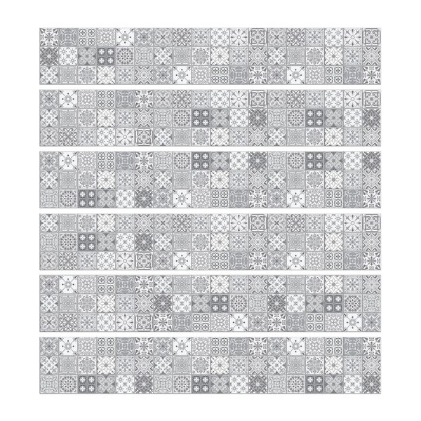 Set di 6 adesivi murali Stickers Friezes Tiles , 5 x 30 cm Lia - Ambiance