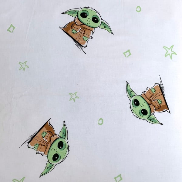 Biancheria da letto per bambini in cotone per letto singolo 140x200 cm Star Wars Baby Yoda - Jerry Fabrics-image-3