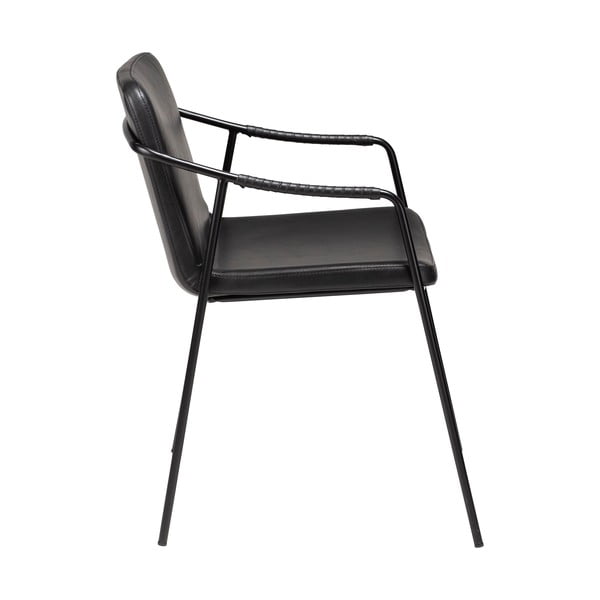 Sedia da pranzo in similpelle nera Boto - DAN-FORM Denmark-image-2
