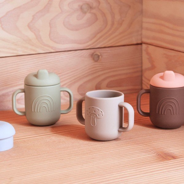 Coperchio per tazza blu in silicone 2 pz Kappu – OYOY Mini-image-1