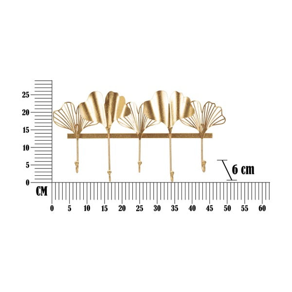Appendiabiti da parete in metallo color oro Leaves - Mauro Ferretti-image-4