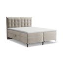 Letto boxspring grigio tortora con contenitore 160x200 cm Mikana – Makamii