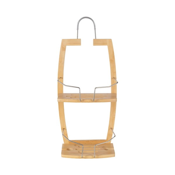 Mensola da bagno in bambù sospesa in colore naturale - Compactor-image-2