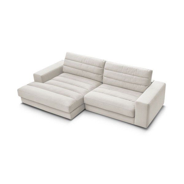 Divano angolare beige (con penisola a sinistra/con chaise lounge) con rivestimento in velluto Sierra – Bobochic Paris-image-4