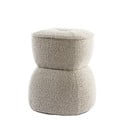 Sgabello in tessuto bouclé beige Leyla - Light & Living