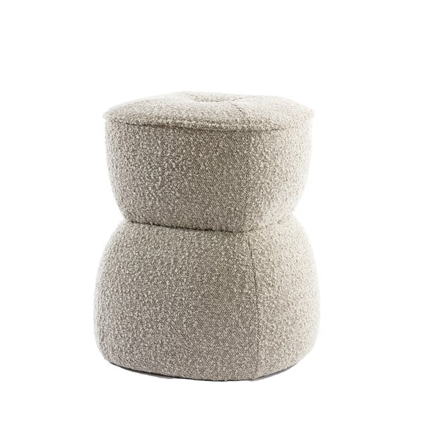 Sgabello in tessuto bouclé beige Leyla - Light & Living