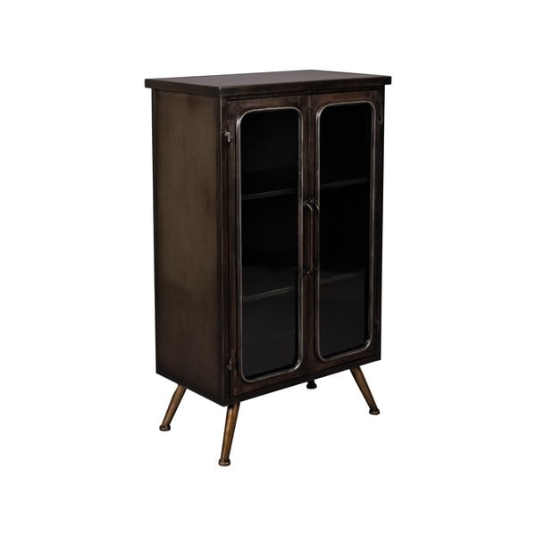 Vetrina nera in metallo 60x100x35 cm Denza – Dutchbone-image-2