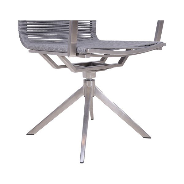 Sedia da giardino in metallo grigio Rubiera - Garden Pleasure-image-3