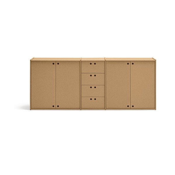 Credenza di colore naturale 197x80x40 cm Wally – Teulat