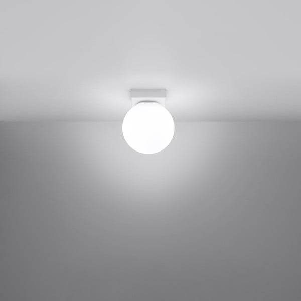 Lampada da soffitto bianca con paralume in vetro ø 12 cm Umerta - Sollux-image-2