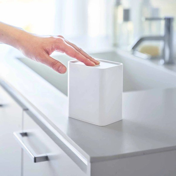 Organizer da bagno bianco in plastica per dischetti di cotone Tower – YAMAZAKI-image-4