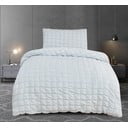 Biancheria da letto in grigio chiaro in crêpe per letto singolo 140x200 cm Naomi – My House