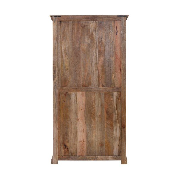 Armadio marrone in legno di mango 190x45 cm Maneesh - Støraa-image-3