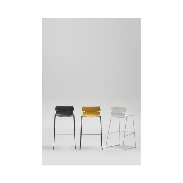 Set di 4 sgabelli da bar gialli Doris - Marckeric-image-4