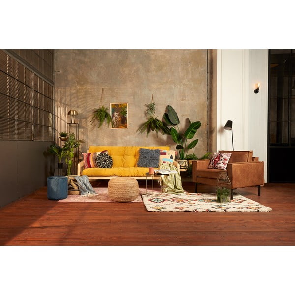 Pouf in velluto rosa Ejby - Bonami Essentials-image-3