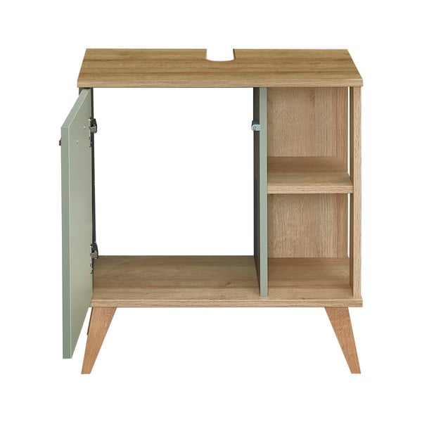Mobile verde sotto il lavabo in rovere 60x65 cm Set 963 - Pelipal-image-3