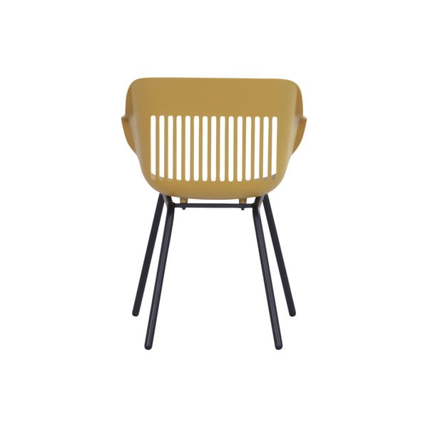 Set di 2 sedie da giardino in plastica giallo ocra Jill Rondo - Hartman-image-4