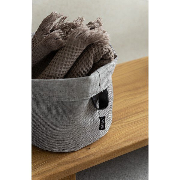 Cesto in tessuto ø 20x20 cm Soft Storage Round – Bigso-image-3