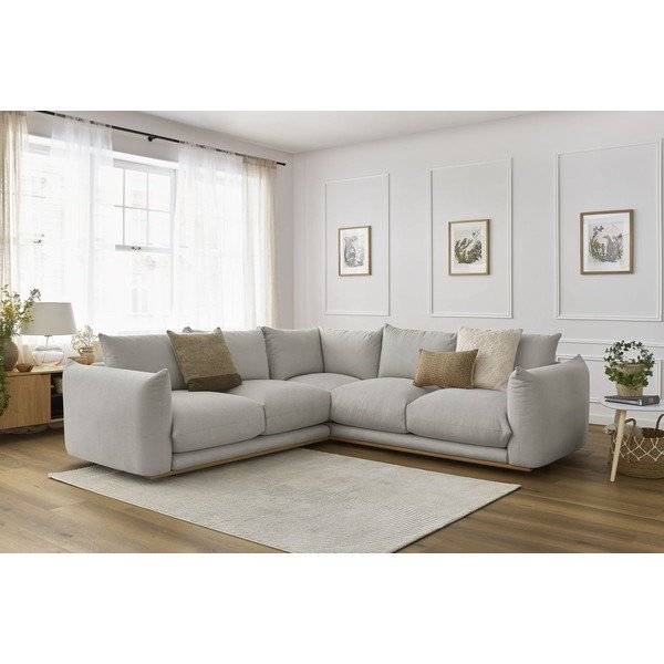 Divano angolare in grigio chiaro Ernest – Bobochic Paris-image-1